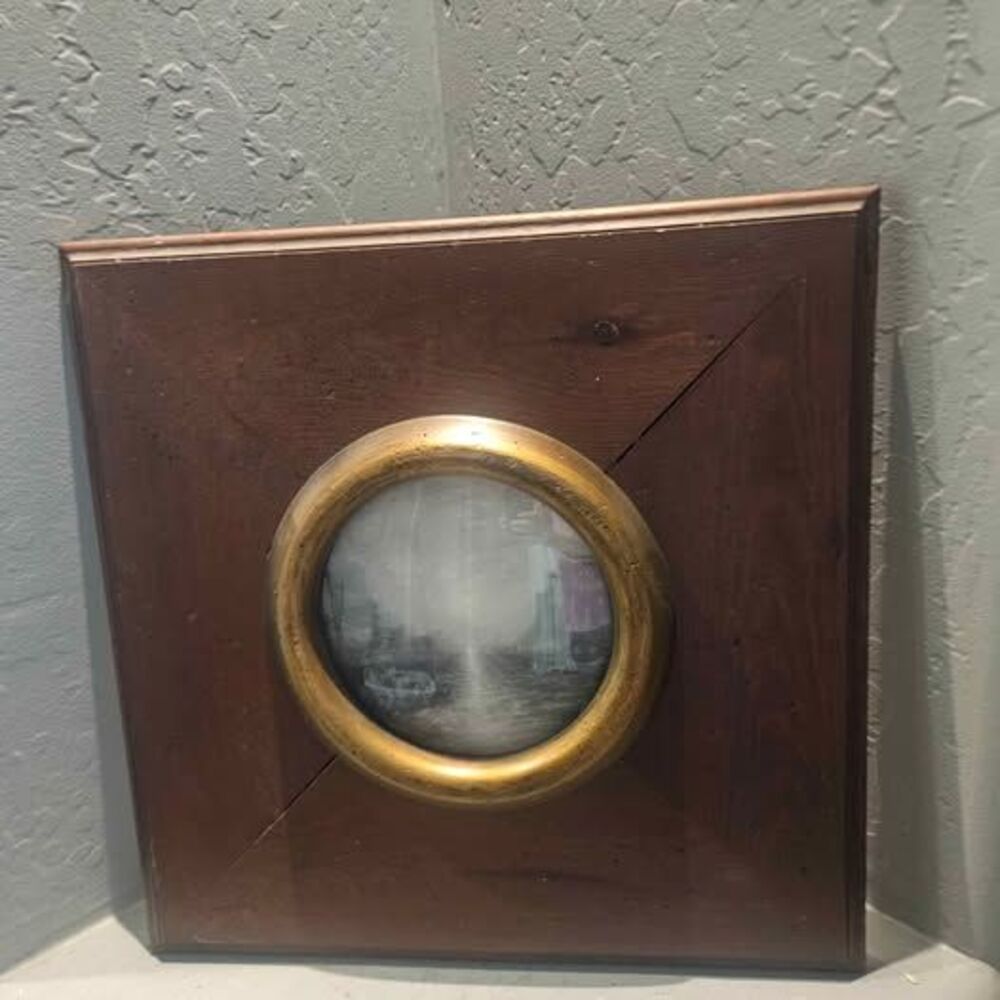 James Mallord Wm Turner Picturesque Views Antique Print Port Hole Convex Glass